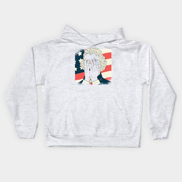 Thomas Jefferson Kids Hoodie by Shalini Kaushal